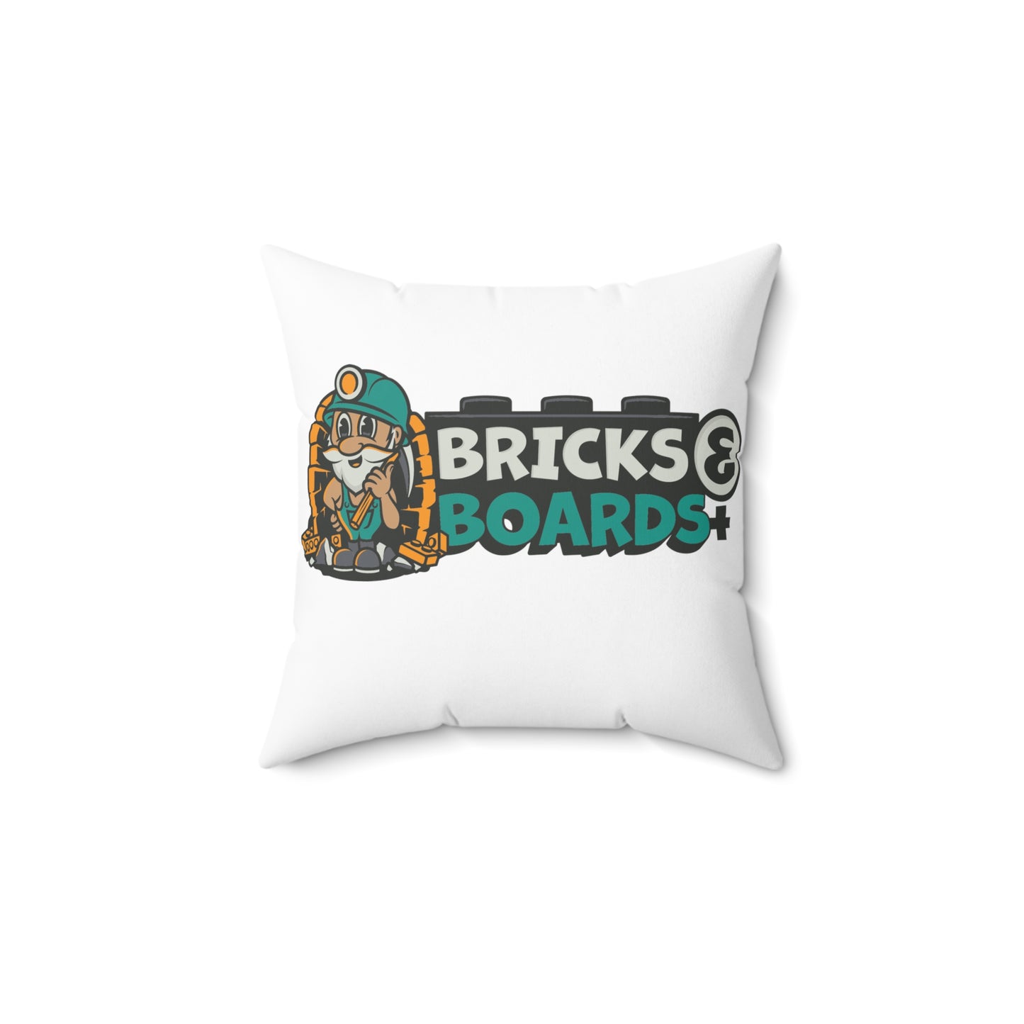 Bricks and Boards+ Square Pillow